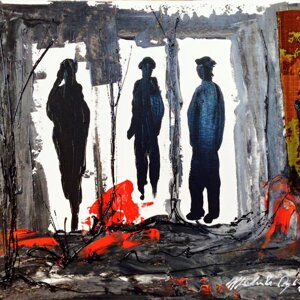 Tecnica mista su tela, misure 35X45 cm, anno 2016.