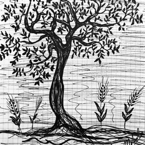 Penna su carta, misure 10X15 cm, anno di realizzazione 1999.