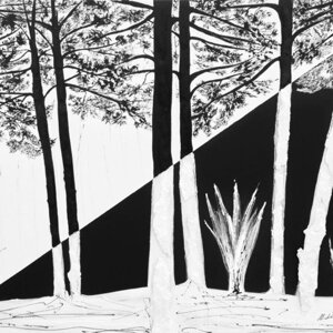 Tecnica mista su tela, misure 70X100 cm, anno di realizzazione 2016.