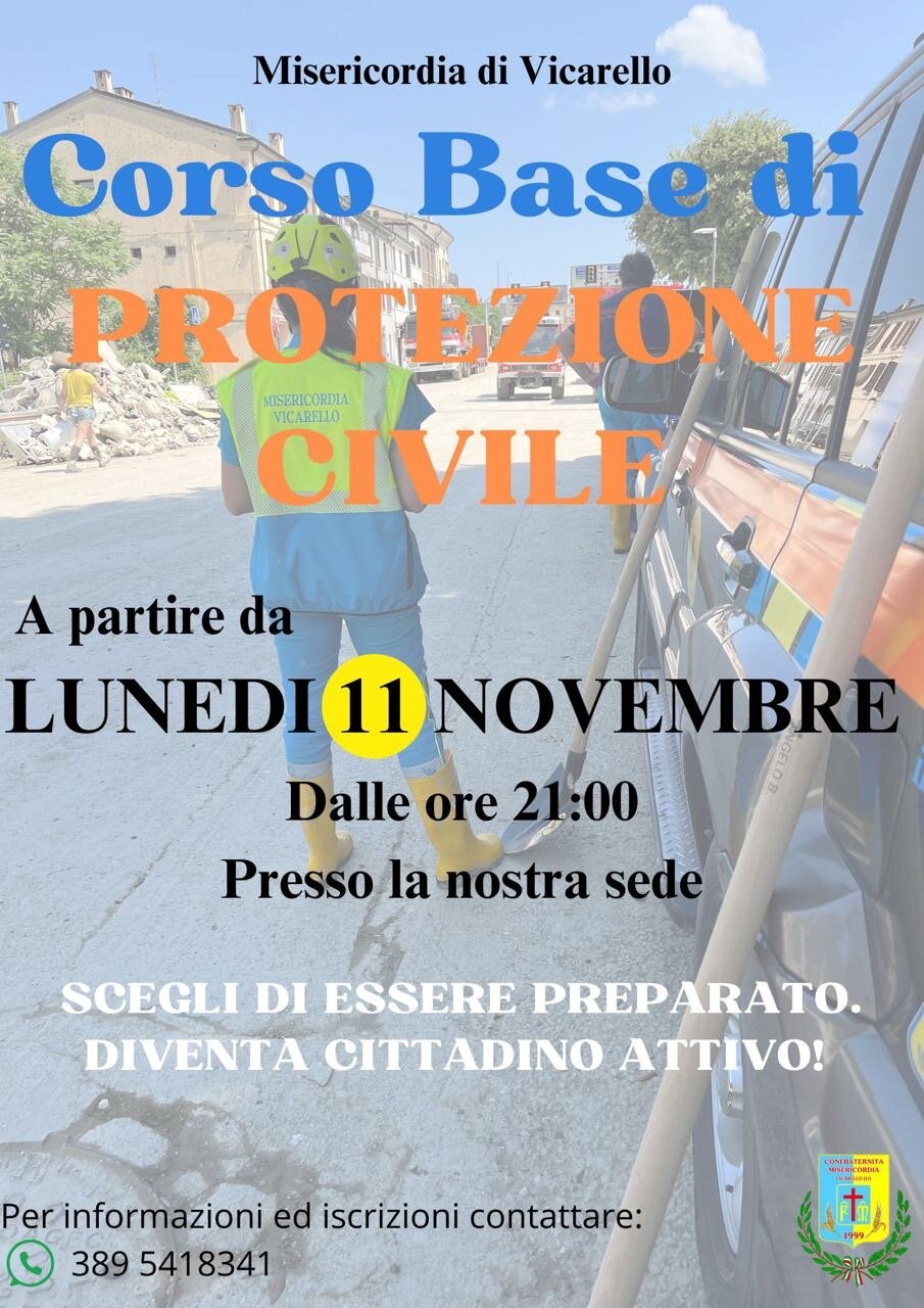 Nuovo corso Protezione Civile