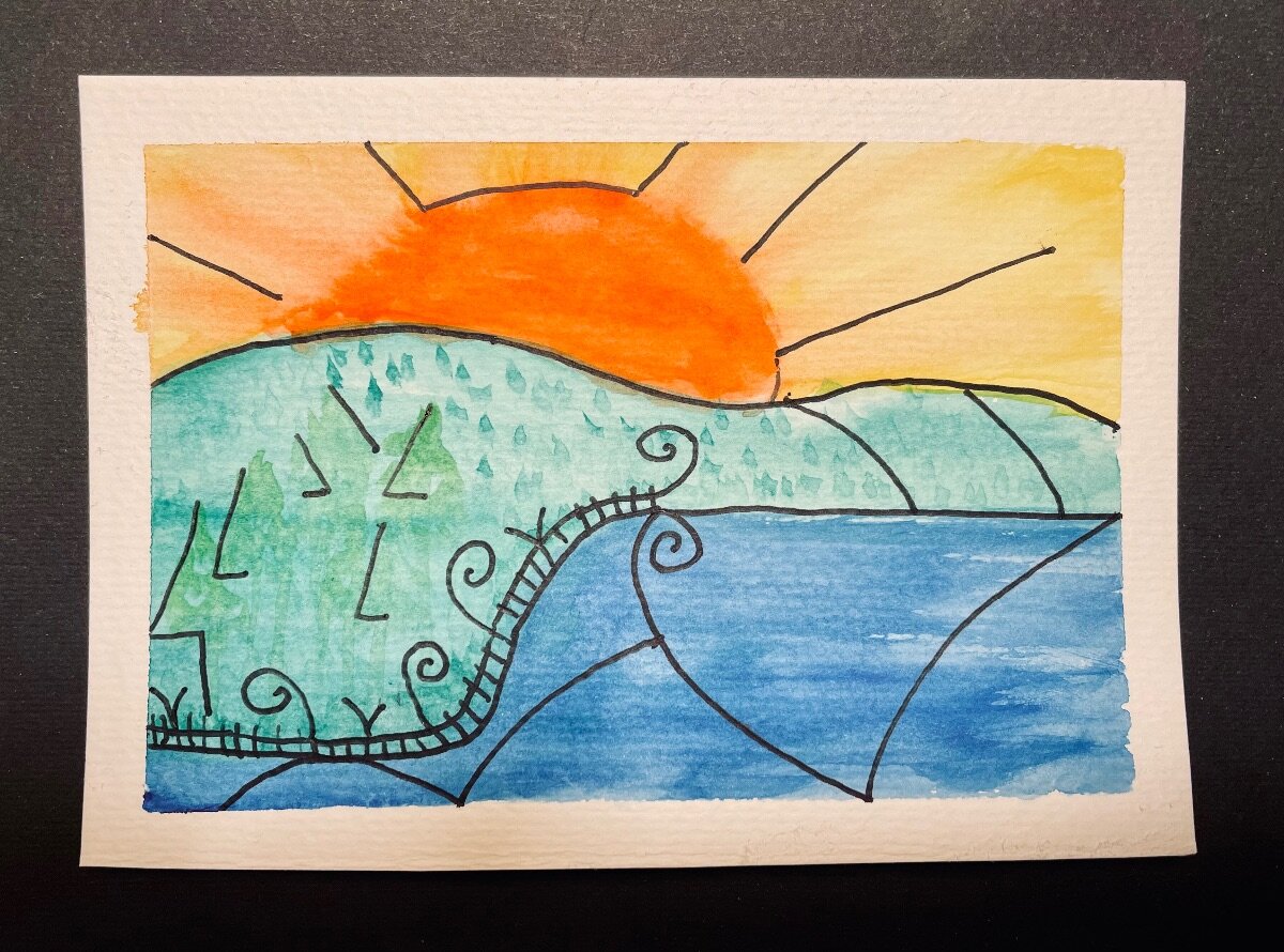 disegnare a specchio un sole illumina gli occhi