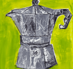 Intagible I - Mariella Gentile acrylic, graphite, fuselage. silver leaf, paper and resin on canvas - cm 60 x 80