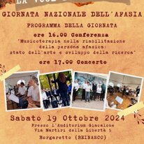 GIORNATA NAZIONALE DELL'AFASIA, BEINASCO 19/10/2024