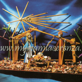 Presepe di matite - Premiato medaglia d'argento Esposto alla 30° EDIZIONE Mostra 100 PRESEPI a Roma, Sale del Bramante, Piazza del Popolo - 2006