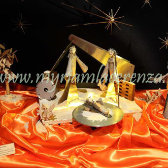 Presepe realizzato con attrezzi di carpenteria sposto alla 36° Mostra 100 PRESEPI a Roma, Sale del Bramante, Piazza del Popolo - 2012