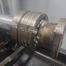 Pistone distrutto per l'estrazione.
