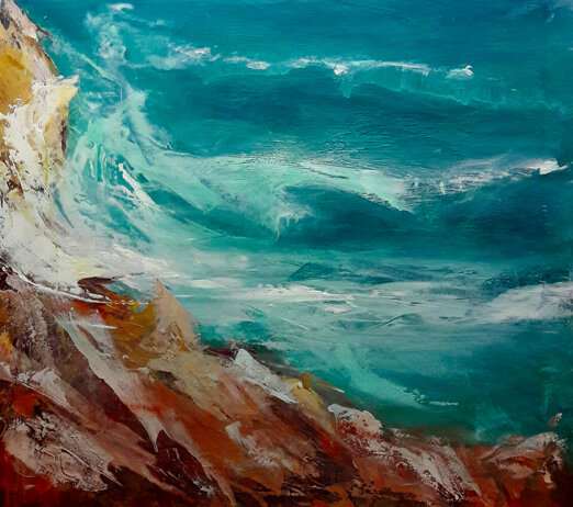 acrilico su tela, 80x70 - spatola