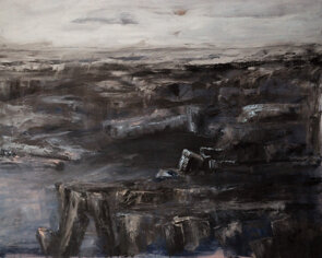 olio su tela, 100x80 - spatola
