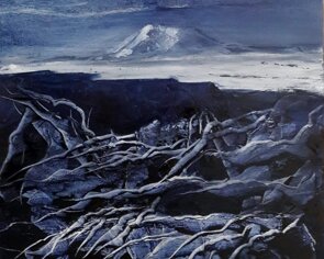 olio su tela, 50x50 - spatola