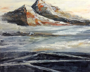 acrilico su tela, 70x70 - spatola