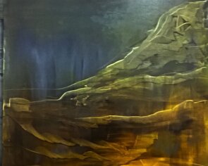 olio su tela, 100x100 - spatola