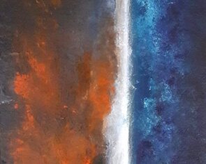 olio su tavola, 30x42 - spatola