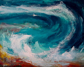 acrilico su tela, 100x80 - spatola