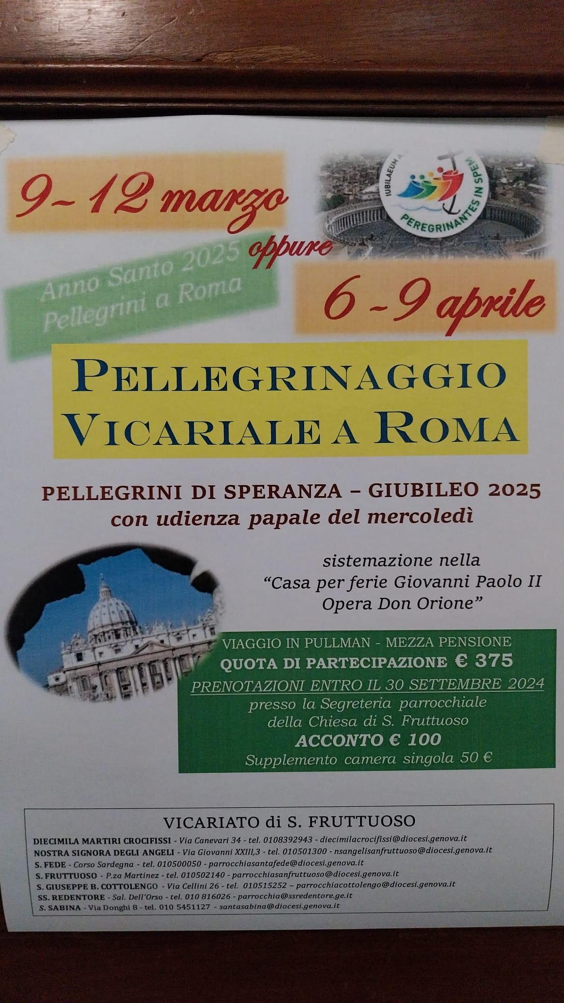 PELLEGRINAGGIO VICARIALE A ROMA PER IL GIUBILEO