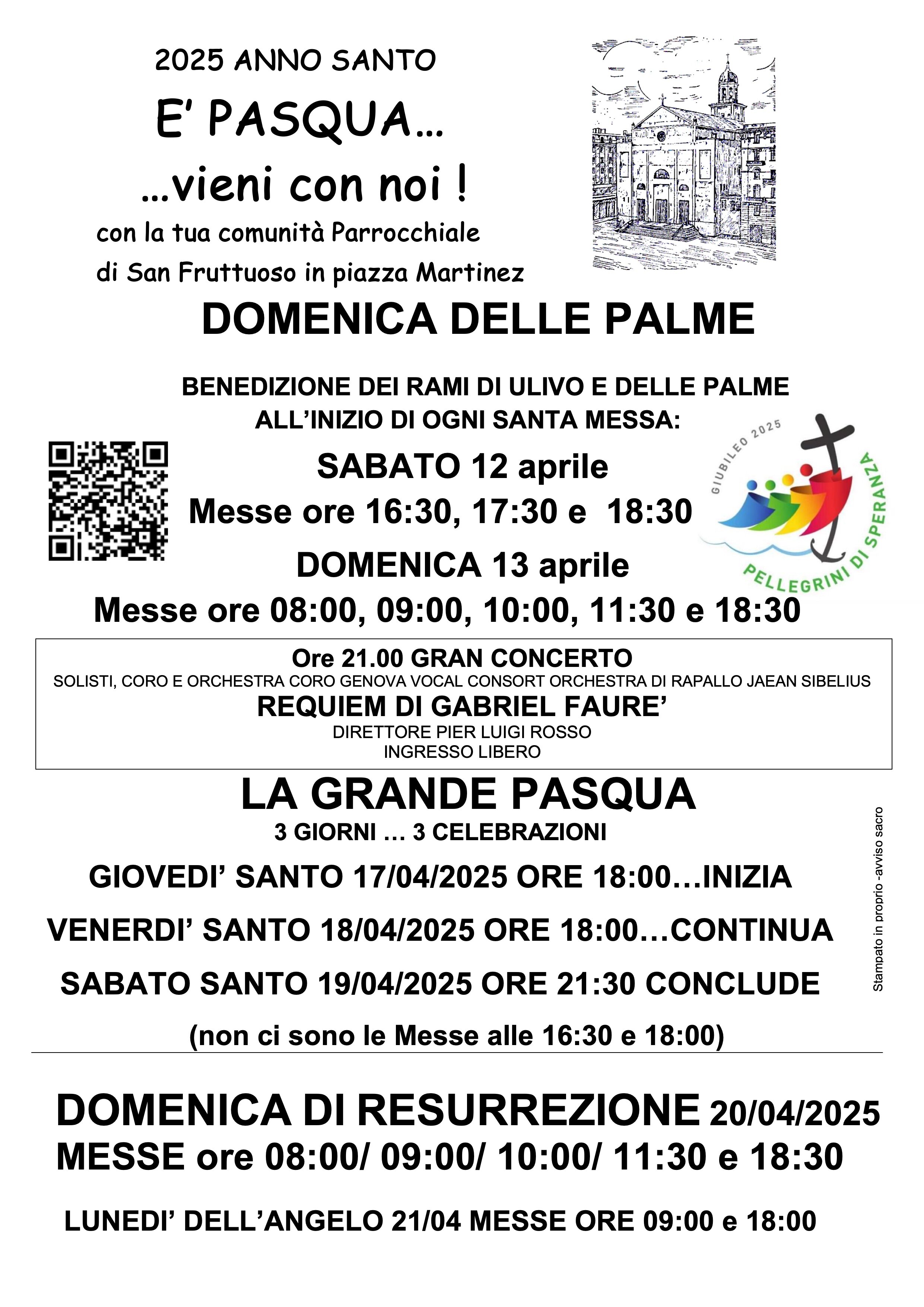 Programma Celebrazioni S. Pasqua 2025