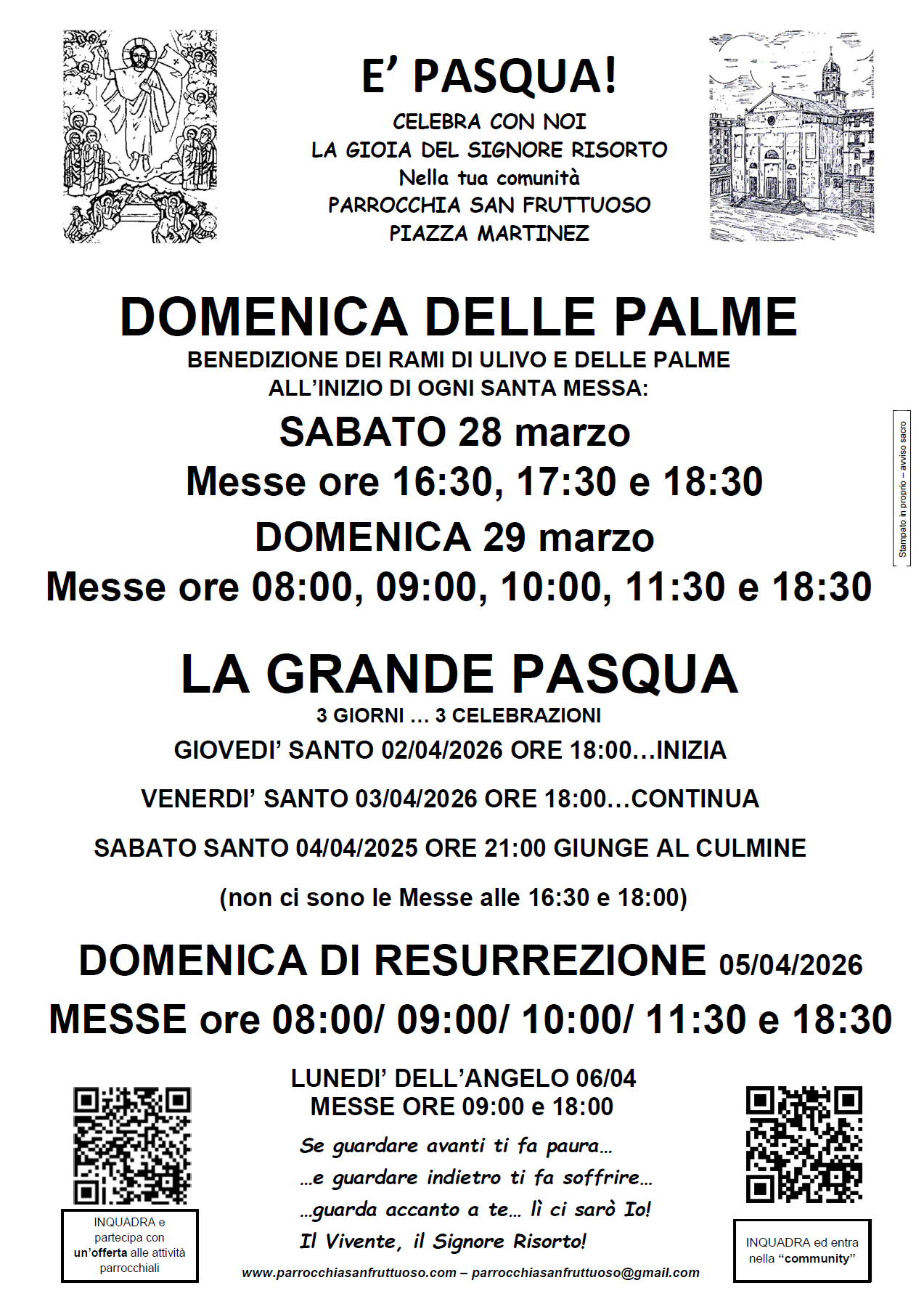 Domenica delle Palme e La Santa Pasqua