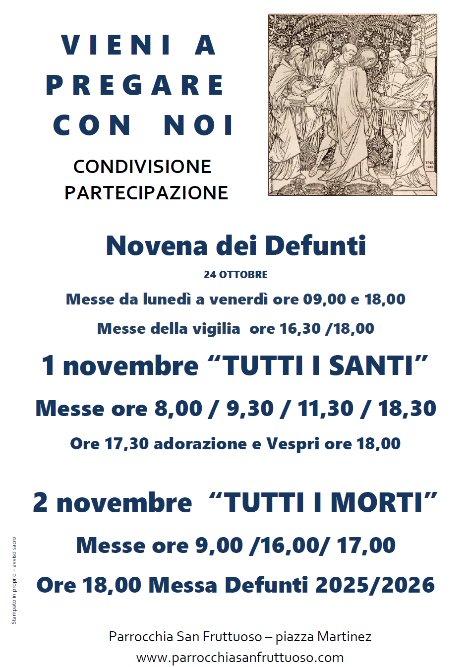 Novena 24 Ott - 1 Nov. Tutti i Santi - 2 Nov. Tutti i Morti