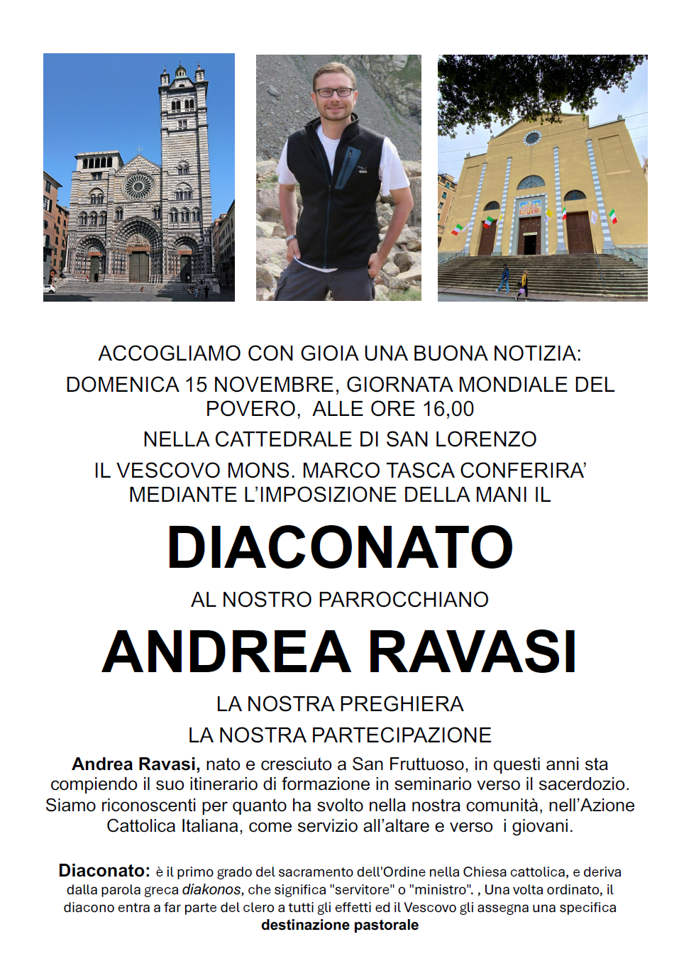 Diaconato Andrea Ravasi - 15 Novembre