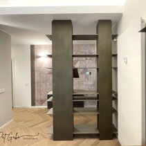 Progetto Interni globale con Ristrutturazione Vista disimpegno dell'ingresso da salotto