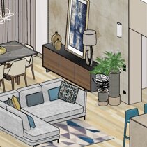 Realizzazione Progetto Arredamento per Interni Vista Living Open Space