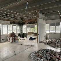 Progetto Interni globale con Ristrutturazione Demolizione tavolati futura zona notte e bagno en suite