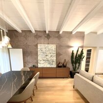 Realizzazione Progetto Arredamento per Interni Vista da ingresso in Living Open Space