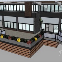 Progetto Rifacimento Facciata Vista fronte laterale dx