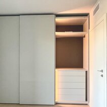 Realizzazione Progetto Arredamento per Interni Dettaglio illuminazione int. armadio scorrevole anta dx,Camera Matrimoniale
