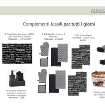 Servizio Home Personal Shopper Shopping file grafico con Complementi tessili per cucina