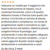 Recensioni su Pat Gabò Interiors Recensione su Servizio Progettazione arredamento su misura