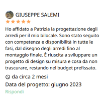 Recensioni su Pat Gabò Interiors Recensione su Servizio Progetto arredamento di interni