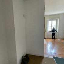 Progetto Interni globale con Ristrutturazione Foto da ingresso su sala prima della ristrutturazione