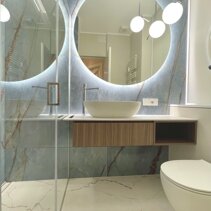 Progetto Interni globale con Ristrutturazione Vista interna bagno en-suite