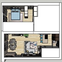 Realizzazione Progetto Arredamento per Interni Progetto di Arredamento 3D Vista in Pianta