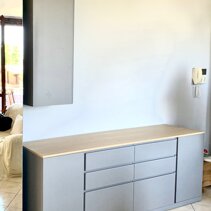 Progetto di Home Relooking Living Open Space Mobile Contenitivo all' Ingresso