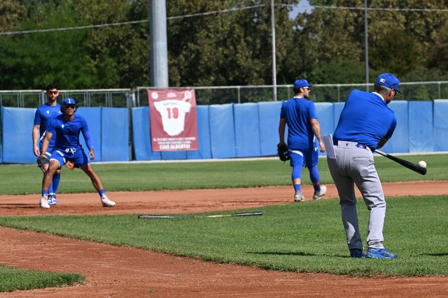 Allenamento Italia baseball al De Benedetti