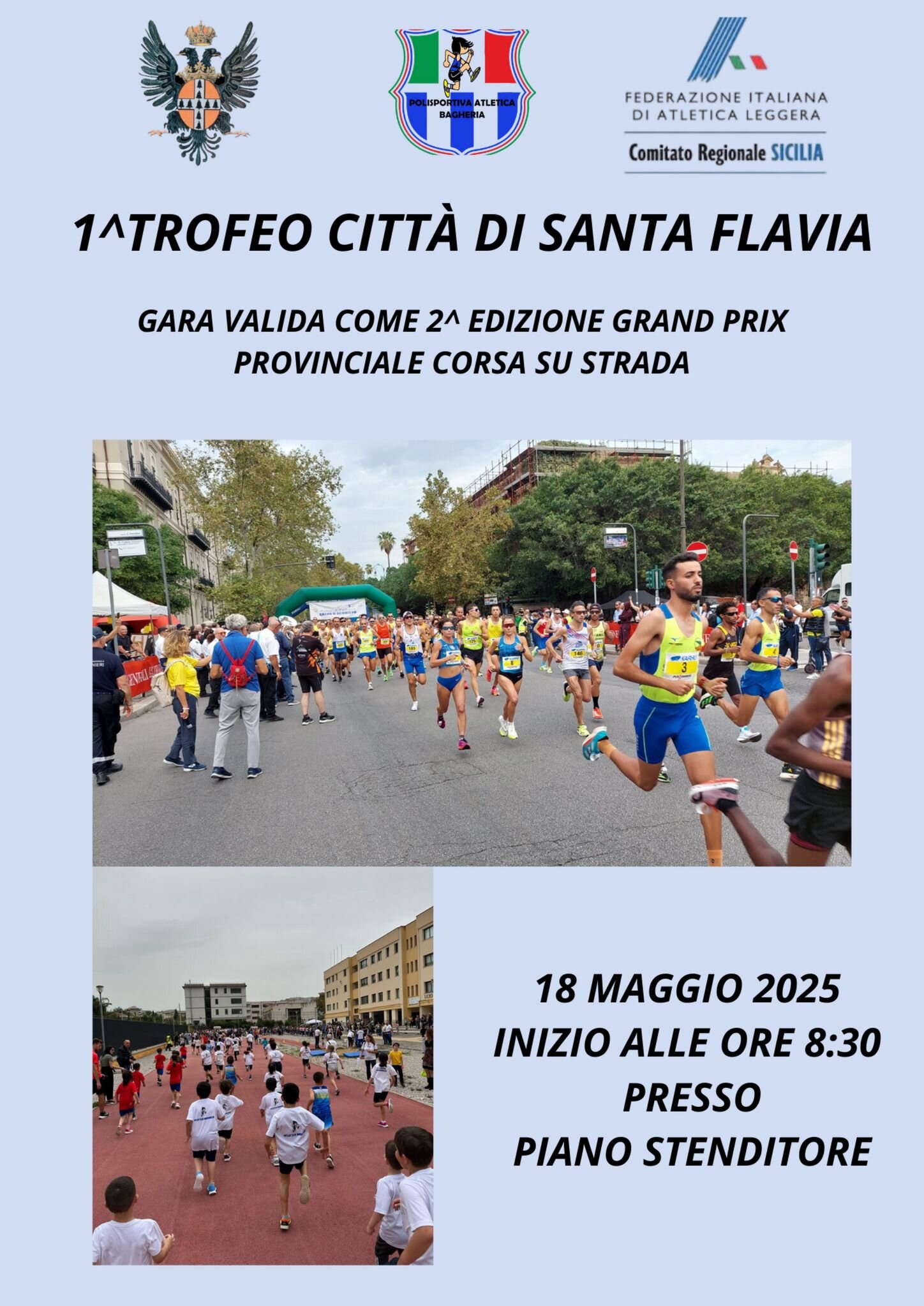 Domenica 18 maggio si corre il 1^ Trofeo Città di Santa Flavia