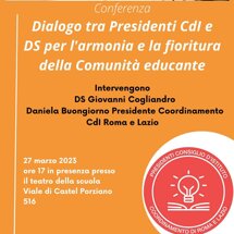 27 marzo 2023 Dialogo tra Presidenti CdI e DS per l'armonia e la fioritura della Comunità educante