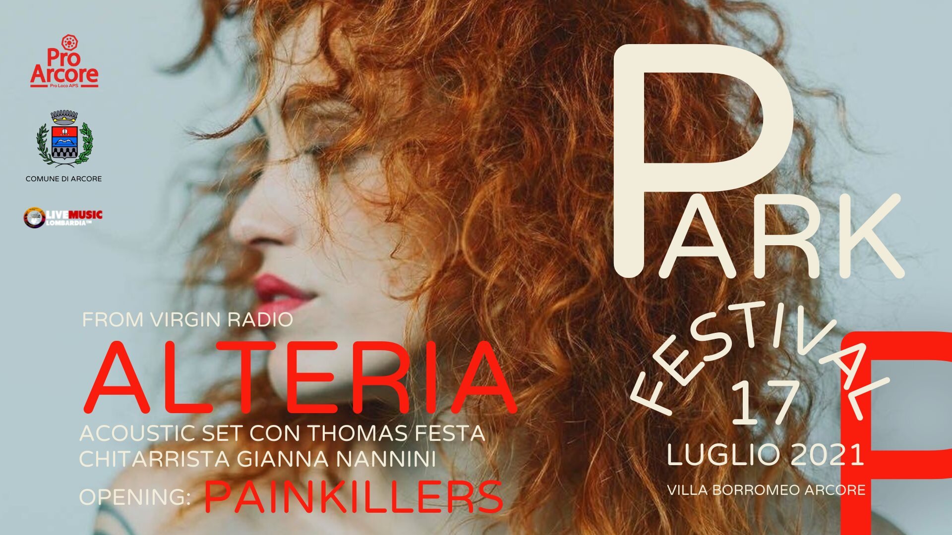 ALTERIA in concerto - Opening Painkillers - Park Festival - Sabato 17 Luglio ore 21.00