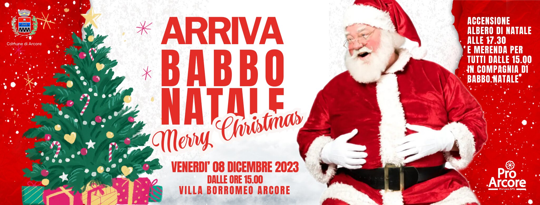 Arriva Babbo Natale Venerdì 8 Dicembre 2023 dalle 15.00