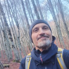 Riccardo Viselli in esplorazione nel Parco d'Abruzzo