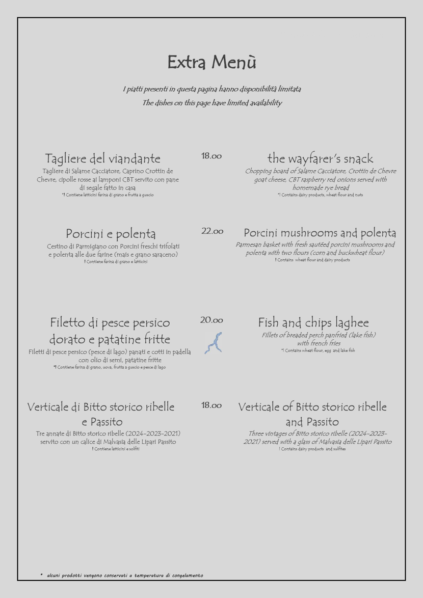 extra menu