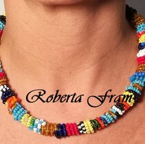 Perline e corda, collana