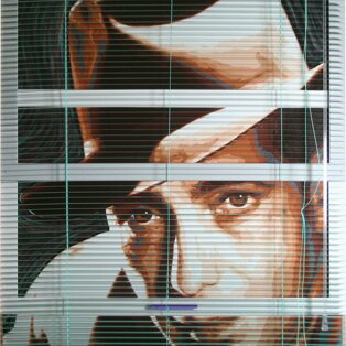 Humphrey Bogart 80x100 tecnica mista su tela
