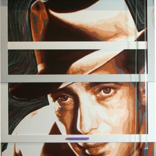 Humphrey Bogart 80x100 tecnica mista su tela