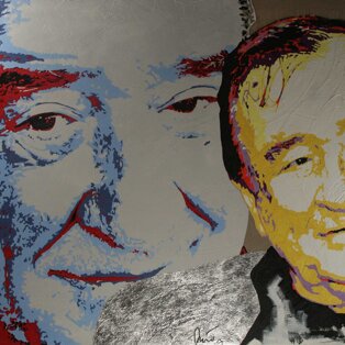 Sirio Maccioni 150x100 tecnica mista su tela