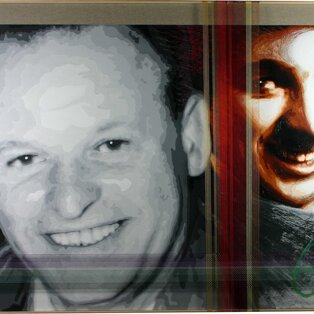 Scansione geometrica 100x80 tecnica mista su tela