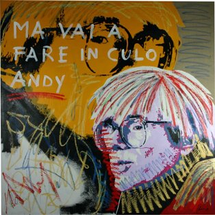 Omaggio a Andy Warhor 120x120 tecnica mista su tela