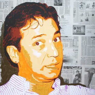 Nicola Luisotti 120x120 tecnica mista su tela