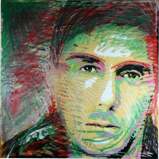 Gabbana 100x100 tecnica mista su tela